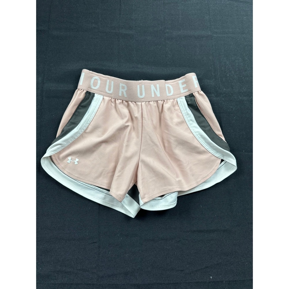 Under Armour HeatGear Pink Athletic Shorts Womens XS Loose Fit Running Gym
